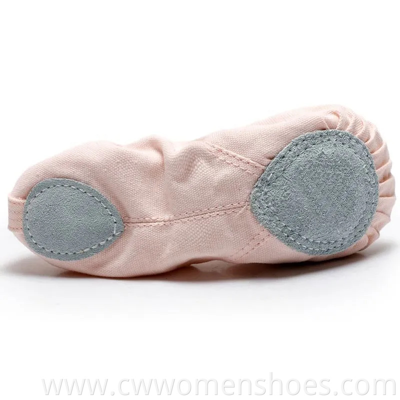 Flat Ballet Dance Shoes Highly Elastic Canvas Girls Ballerina Shoes for Toddler